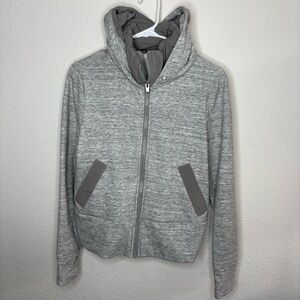 Athleta Heather Gray Zip-Up Hoodie
